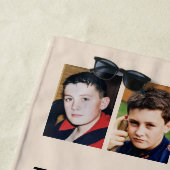 Custom 4 foto kleinkinderen bloemig roze strandlaken (In situ)