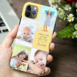 Custom 4 Foto Moeder Leven is de Beste Leven Geel Case-Mate iPhone Case<br><div class="desc">Voeg jouw namen en 4 foto's toe aan deze aangepaste iPhone Case. De fotosjabloon is ingesteld voor u om uw afbeeldingen toe te voegen met de klok mee vanaf de rechterbovenhoek. Het citaat van mama luidt "Mom Life is the Best Life" gevolgd door jouw naam - die allemaal bewerkbaar zijn....</div>