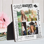 Custom 4 Fotocollage Afstuderen 2023 Wit Fotoplaat