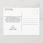 Custom 4 Fotocollage Baby Dank u Briefkaart (Achterkant)