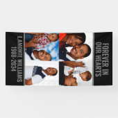 Custom 4 Fotocollage Begrafenisgraf Hoesje Banner (Horizontaal)