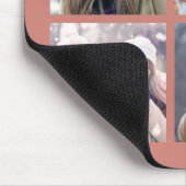 Custom 4-Photo Chunky Monogram Terracotta Muismat (Hoek)