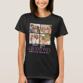 Custom 4 Photo Collage for Grandma - Gift T-shirt (Voorkant)