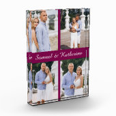Custom 4 Photo Collage Script Name Acrylic Block Fotoblokken (Links)