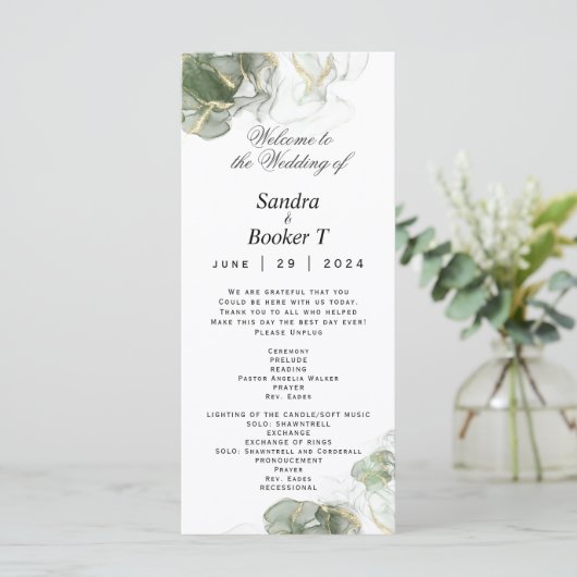 Custom 4Abstract Goud Gedempt Sage Groen (Staand voorkant)