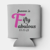 Custom 50 en Fabulous Happy Fiftieth Verjaardag Blikjeskoeler (Achterkant)