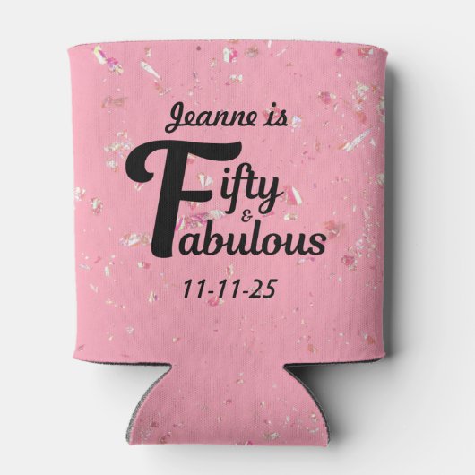 Custom 50 en Fabulous Happy Fiftieth Verjaardag Blikjeskoeler (Achterkant)