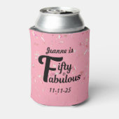 Custom 50 en Fabulous Happy Fiftieth Verjaardag Blikjeskoeler (Blikje Achterkant)