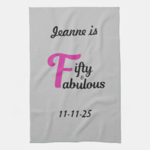 Custom 50 en Fabulous Happy Fiftieth Verjaardag
