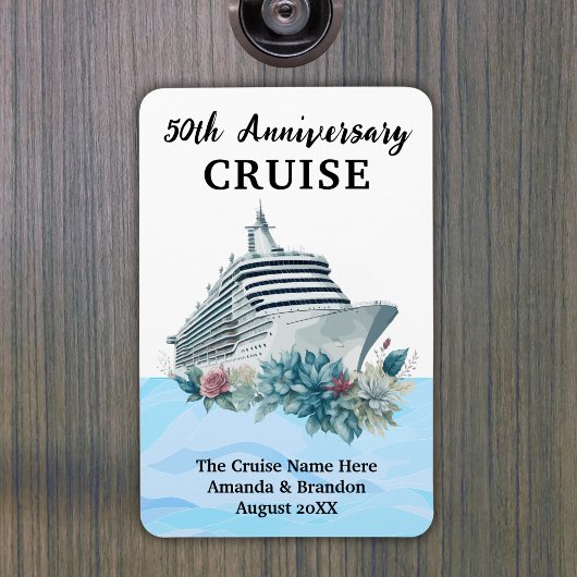 Custom 50th Anniversary Cruise Cabin Door Magneet