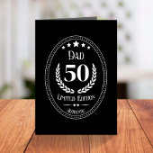 Custom  50th Birthday Black Limited Edition Kaart