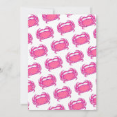 Custom 50th Birthday Bold Pink Crab Seafood Pun Kaart (Achterkant)