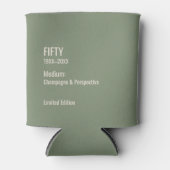 Custom 50th Birthday Funny Museum Label Chic Blikjeskoeler (Voorkant)