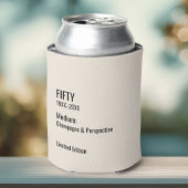 Custom 50th Birthday Funny Museum Label Chic Blikjeskoeler