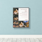 Custom 50th Birthday Photo Collage Canvas Print (Insitu (Houten vloer))