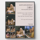 Custom 50th Birthday Photo Collage Plaque Fotoplaat (Voorkant)