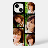 Custom 5 fotocollage Sjabloon zwart Case-Mate iPhone Case (Achterkant)