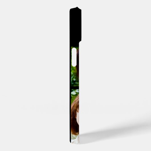 Custom 5 fotocollage Sjabloon zwart Case-Mate iPhone Case (Achterkant / Rechts)