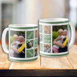 Custom 5 Photo Collage Beste Pop Pop ooit Groen Koffiemok<br><div class="desc">Een foto-mok met 5 afbeeldingen opa en kleinkinderen zal zijn hart vullen met blijdschap.</div>