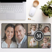 Custom 5 Photo Collage Zwart Familie Bureaumat