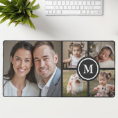 Custom 5 Photo Collage Zwart Familie Bureaumat