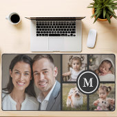Custom 5 Photo Collage Zwart Familie Bureaumat