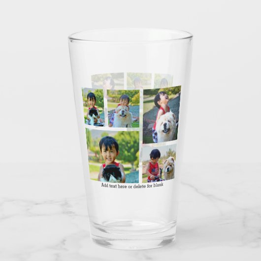 Custom 5 Photo Keepslag Collage Glas (Achterkant)