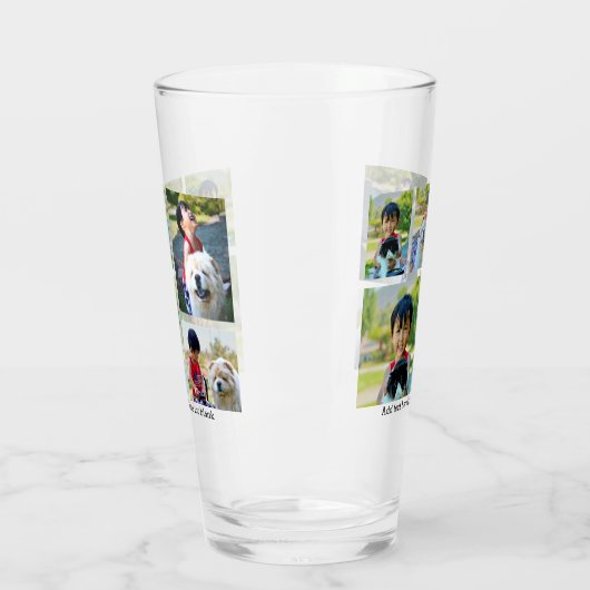 Custom 5 Photo Keepslag Collage Glas (Links)