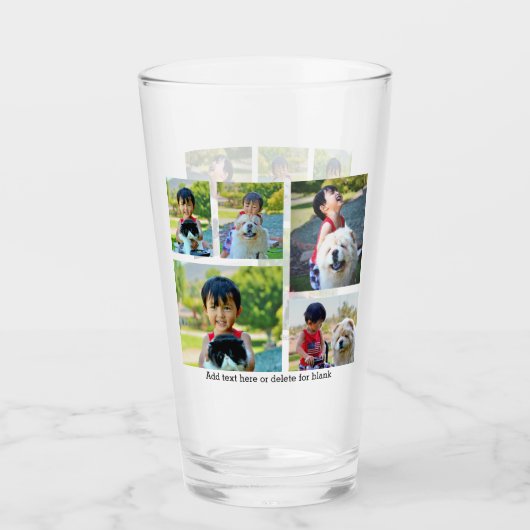 Custom 5 Photo Keepslag Collage Glas (Voorkant)