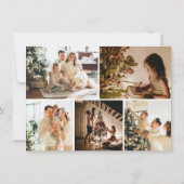 Custom 5Photo Happy Holiday Cute Colorful Card Kaart (Achterkant)