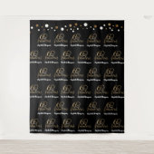 Custom 60 en fantastische Photobooth 60ste verjaar Wandkleed (Voorkant)