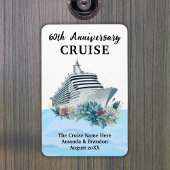Custom 60th Anniversary Cruise Cabin Door Magneet