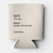 Custom 60th Birthday Funny Museum Label Chic Blikjeskoeler (Voorkant)