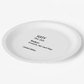 Custom 60th Birthday Funny Museum Label Chic Papieren Bordje (Gekanteld)