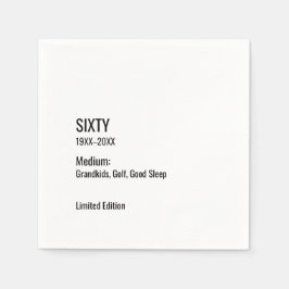 Custom 60th Birthday Funny Museum Label Chic Servet