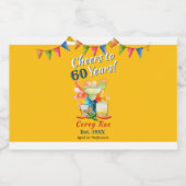 Custom 60th Birthday Margarita Tequila Fiesta Likeurfles Etiket (Enkel label)