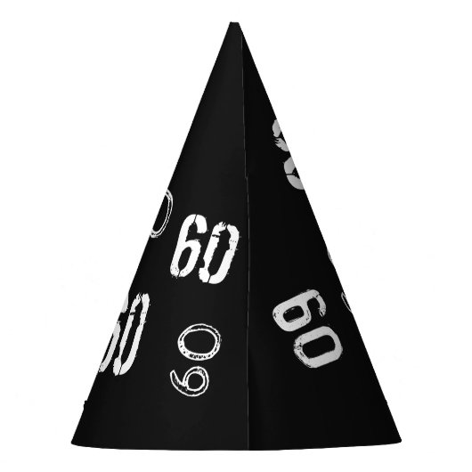 Custom 60th Birthday Paper Party Pet Feesthoedjes (Achterkant)