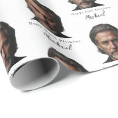 Custom 60th Birthday Photo Wrapping Paper forAdult Cadeaupapier (Rol Hoek)