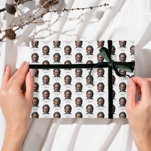 Custom 60th Birthday Photo Wrapping Paper forAdult Cadeaupapier