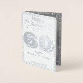 Custom 60th Diamond Jubileum Kaart Grootouders (Voorkant)