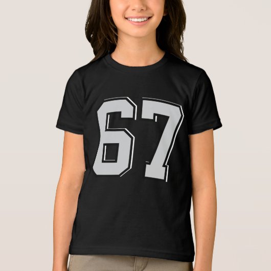 Custom 67 Shirt Cute Number Design Tee (Voorkant)