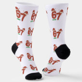 Custom 67 Sock, Custom 67 Funny Christmas Gift Sokken (Gebogen)