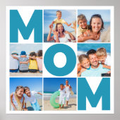 Custom 6 Fotocollage voor Mam – Modern Kantoor Art Poster (Voorkant)