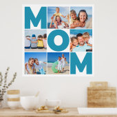 Custom 6 Fotocollage voor Mam – Modern Kantoor Art Poster (Keuken)