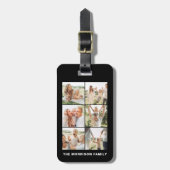 Custom 6 Fotonaam Instagram Bagagelabel (Voorkant verticaal)