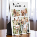 Custom 6 Photo Collage Best Dad Ever  Fotoplaat<br><div class="desc">Celebrate your favorite guy with this heartfelt Best Dad Ever 6-photo collage plaque. Personalize it with your favorite family moments to create a keepsake he’ll treasure forever. Whether it’s for Father’s Day, his birthday, or just because, this custom plaque is a meaningful way to say “thank you” with love. The...</div>