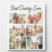 Custom 6 Photo Collage Best Daddy Ever Fotoplaat (Voorkant)