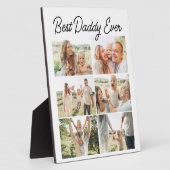 Custom 6 Photo Collage Best Daddy Ever Fotoplaat (Zijkant)