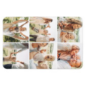 Custom 6 Photo Collage Modern Simple  Magneet (Horizontaal)