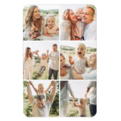 Custom 6 Photo Collage Modern Simple  Magneet (Verticaal)